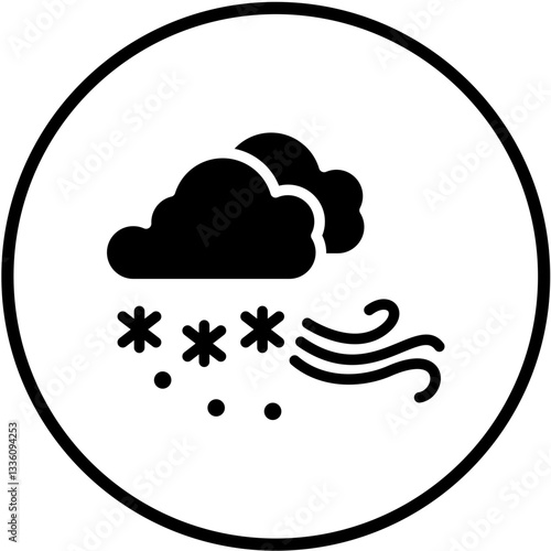 Vector Design Snowstorm Icon Style