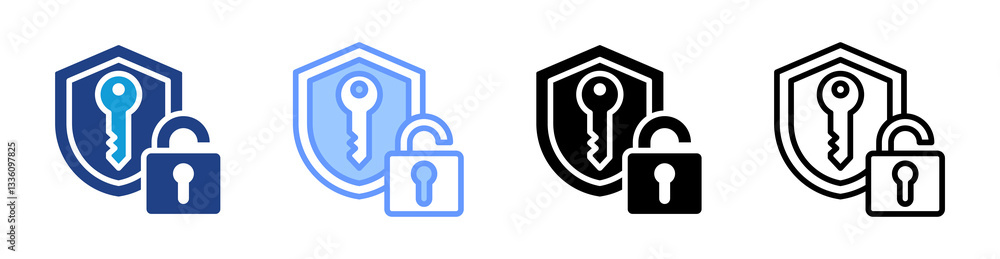 Public Key icon set multiple style collection Public Key icon set multiple style collection