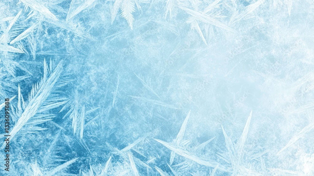 Obraz premium Frozen Wonderland: A Stunning Display of Ice Crystals