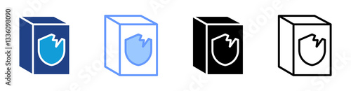 Vulnerability icon set multiple style collection