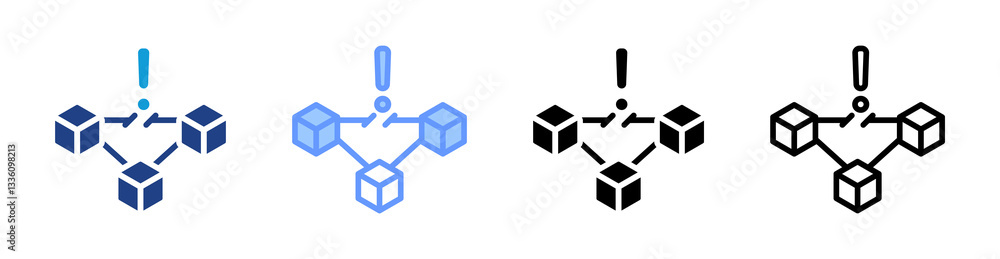 Byzantine Fault Tolerance icon set multiple style collection Byzantine Fault Tolerance icon set multiple style collection