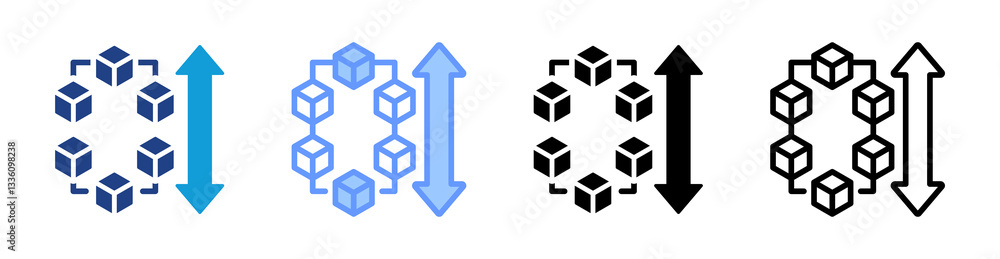 Block Haight icon set multiple style collection Block Haight icon set multiple style collection