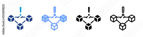 Byzantine Fault Tolerance icon set multiple style collection