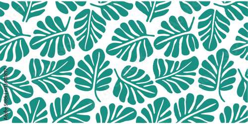Vector seamless  seamless pattern , The design should highlight the graceful curves of the fronds with a refined, minimalist approach, ideal for high-end interior design or fashion textiles.Modern sty