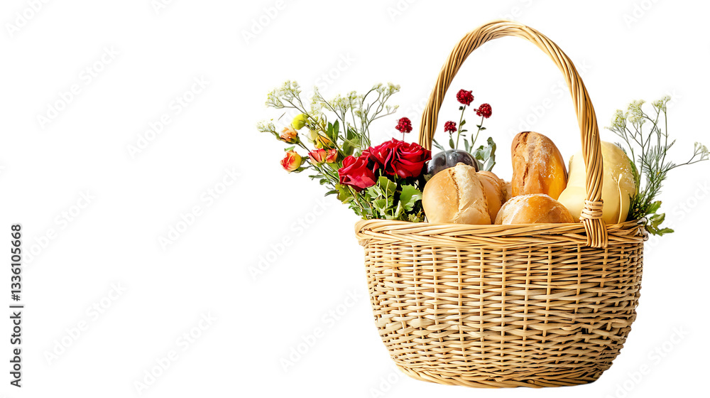 basket with flowers basket with flowers