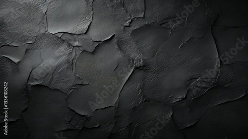 Dark Minimalist Wide Banner with Rough Textured Surface
