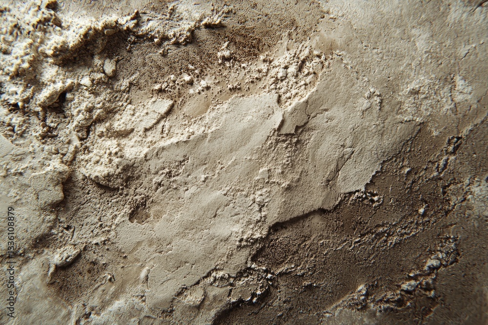 Detailed macro shot of an irregular textured earthy surface