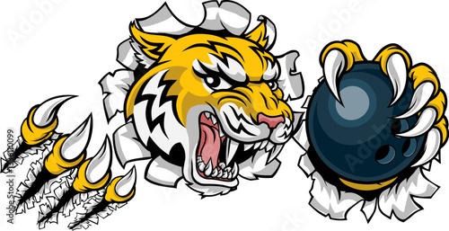 A wildcat or bobcat lynx bobcats wildcats sports team bowling ball mascot