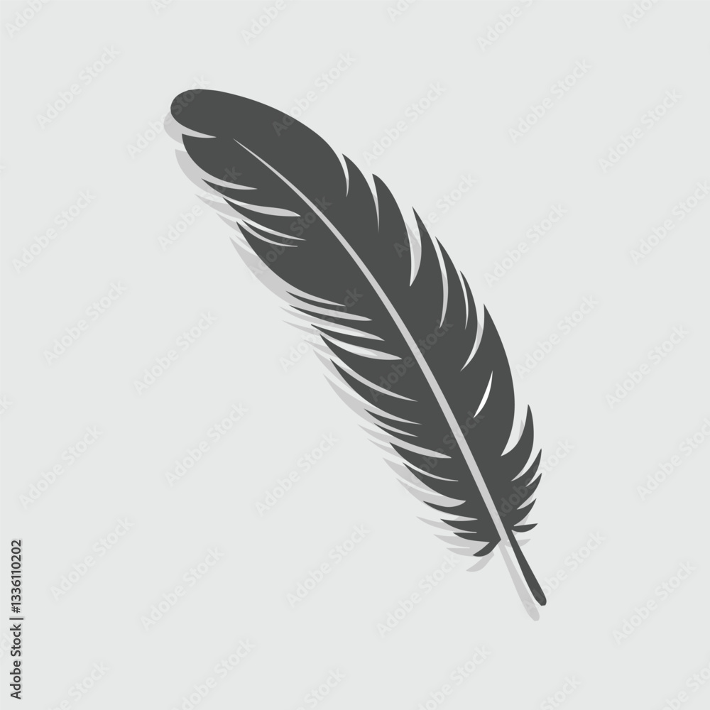 feather pen and ink, feather on white background feather pen and ink, feather on white background