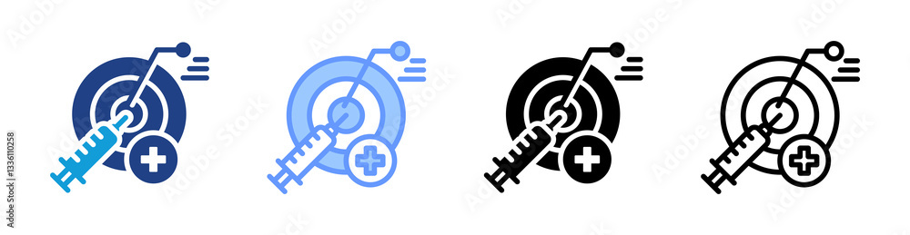Precision Medicine icon set multiple style collection Precision Medicine icon set multiple style collection