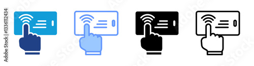 Haptic Feedback icon set multiple style collection