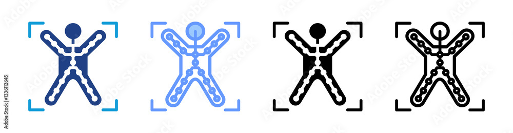 Motion Tracking icon set multiple style collection Motion Tracking icon set multiple style collection