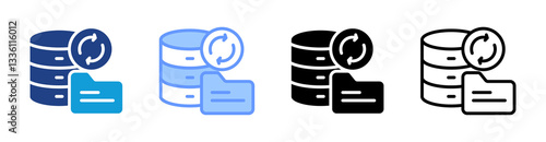 Backup icon set multiple style collection