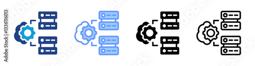 Dns icon set multiple style collection