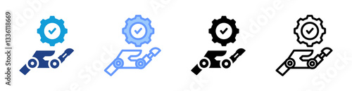 Robotic Standard icon set multiple style collection