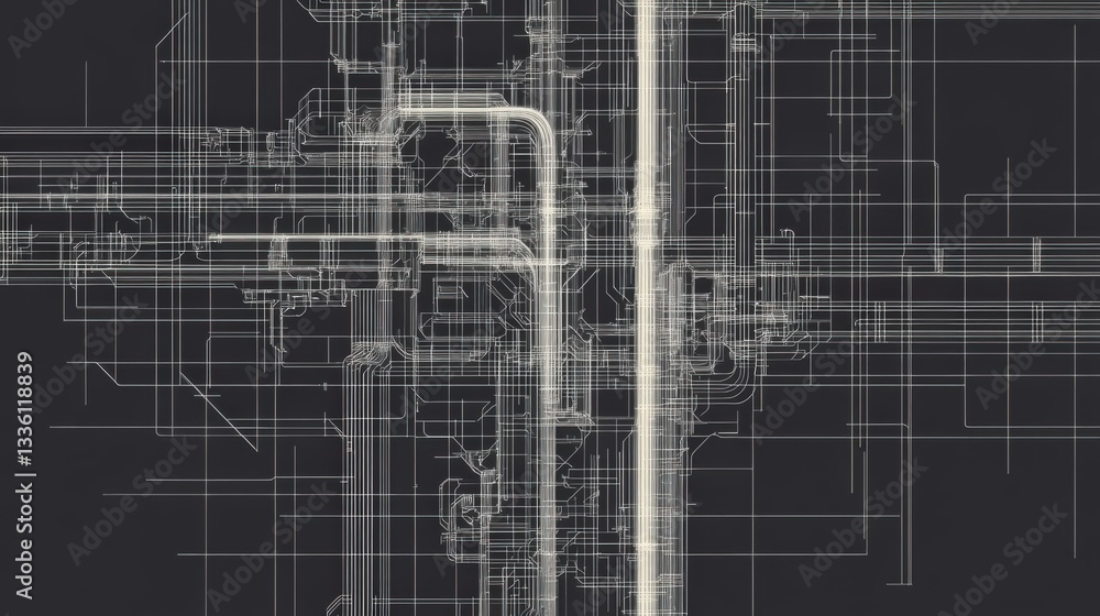 Obraz premium Abstract digital network grid pattern.