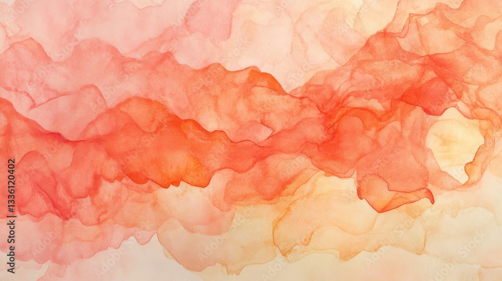 Fototapeta premium Warm coral and soft apricot tones blend into a calming abstract composition perfect for modern decor and artistic expression