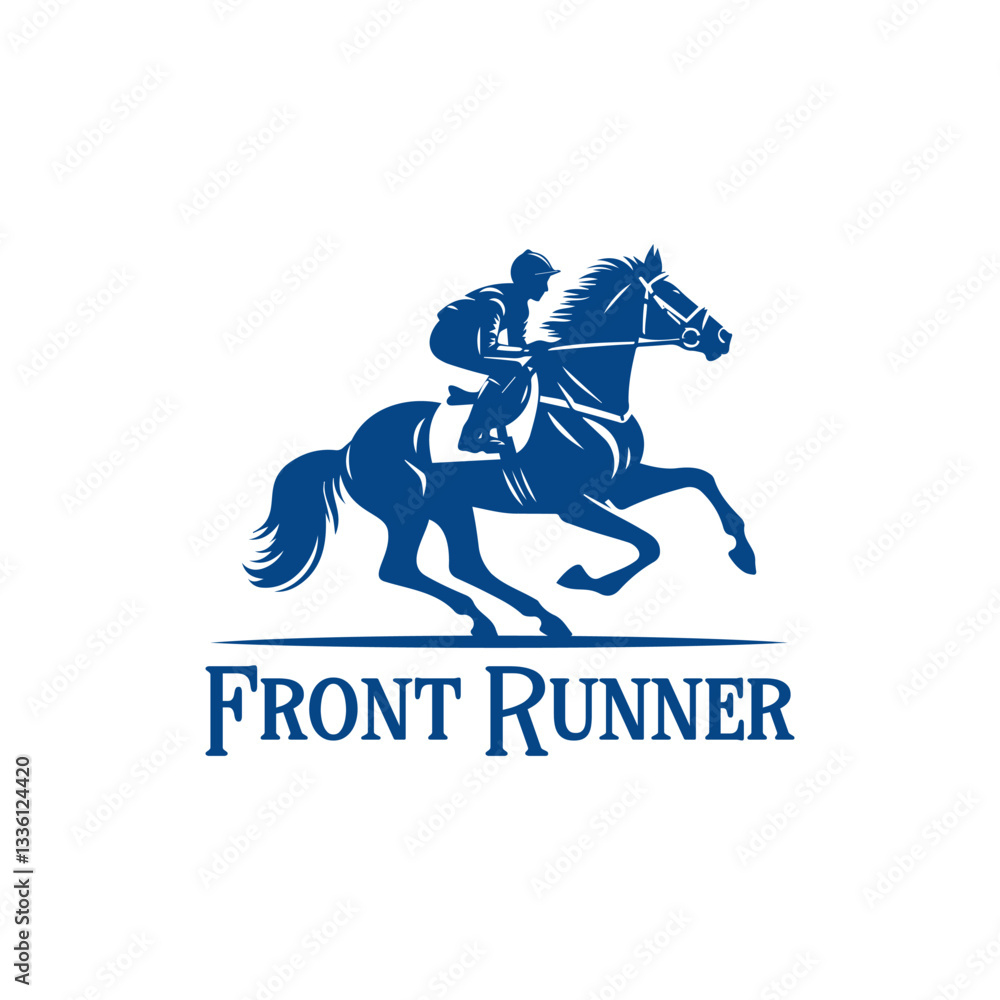 Fototapeta premium horse racing vector logo