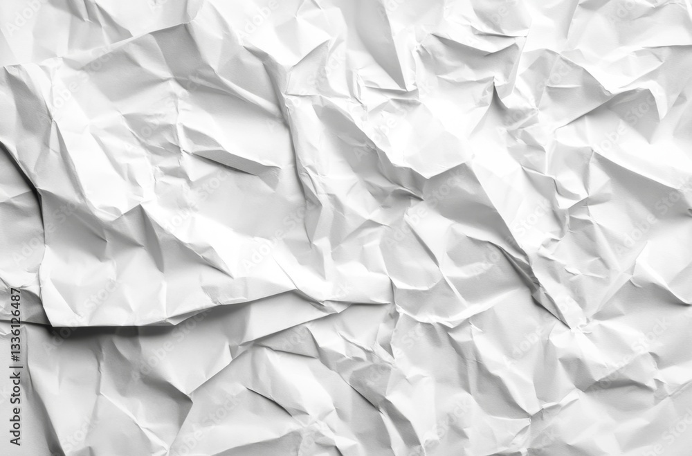 Obraz premium Crumpled white paper texture (4)