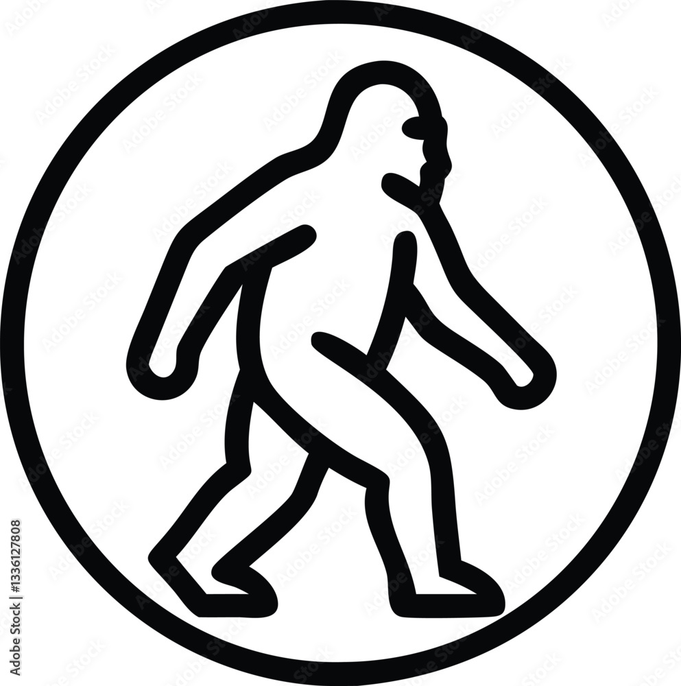 Bigfoot Silhouettes Perfect for Logo Design Bigfoot Silhouettes Perfect for Logo Design