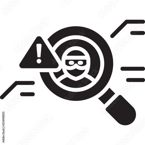 Spyware icon in Glyph Style. Simple Vector Design. Simple Vector Glyph Icon