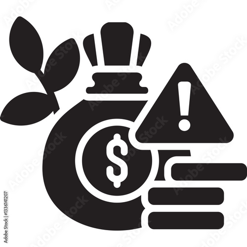 Investment icon in Glyph Style. Simple Vector Design. Simple Vector Glyph Icon