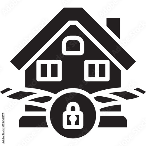 Foreclosure icon in Glyph Style. Simple Vector Design. Simple Vector Glyph Icon
