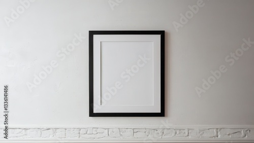 Blank picture frame mockup for stylish home decor or design presentations.