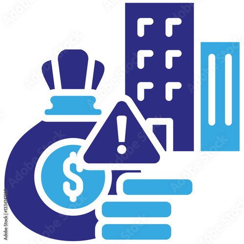 Corporate icon in Glyph Dual Color Style. Simple Vector Design. Simple Vector Glyph Icon