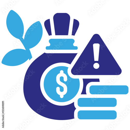 Investment icon in Glyph Dual Color Style. Simple Vector Design. Simple Vector Glyph Icon