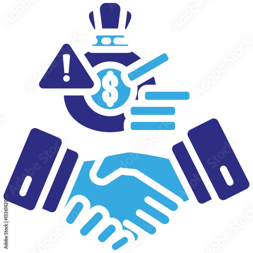 Bribery icon in Glyph Dual Color Style. Simple Vector Design. Simple Vector Glyph Icon
