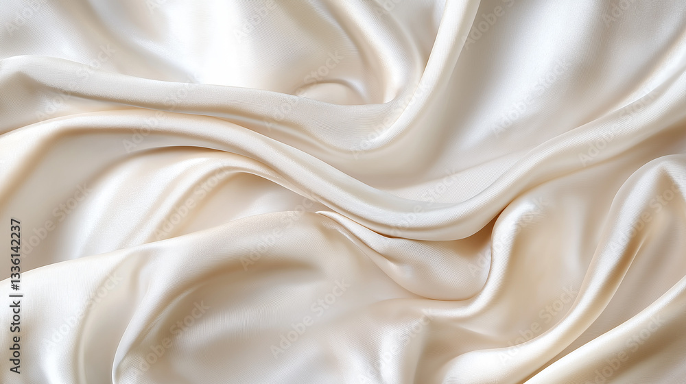 Elegant Flowing Silk Waves in Beige and White – Soft, Fluid Fabric Background with Luxurious and Serene Aesthetic Elegant Flowing Silk Waves in Beige and White – Soft, Fluid Fabric Background with Luxurious and Serene Aesthetic