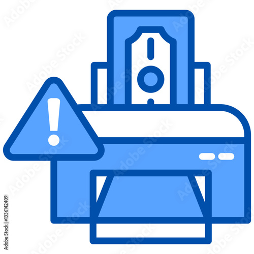 Counterfeit icon in Blue Color Style. Simple Vector Design. Simple Vector Flat Icon