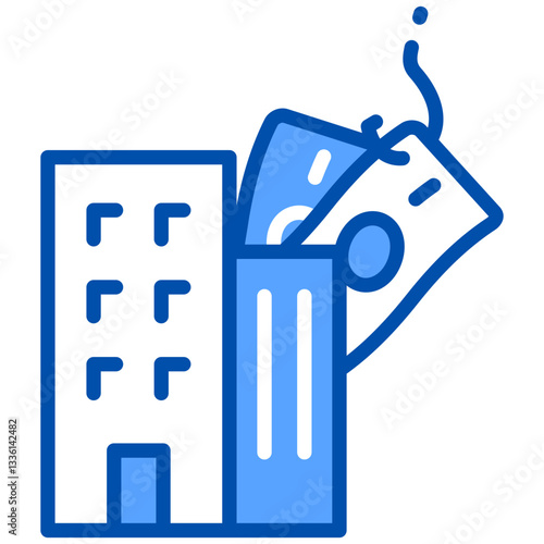 Corruption icon in Blue Color Style. Simple Vector Design. Simple Vector Flat Icon