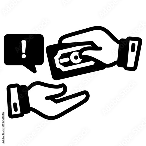Bribery icon in Mix Filled Style. Simple Vector Design. Simple Vector Outline Filled Icon