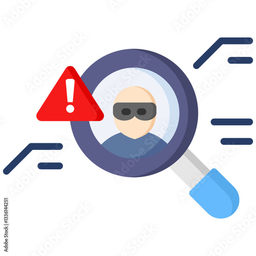 Spyware icon in Flat Color Style. Simple Vector Design. Simple Vector Flat Icon