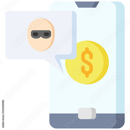 Scam icon in Flat Color Style. Simple Vector Design. Simple Vector Flat Icon