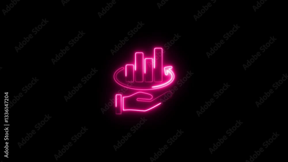 Glowing Benefit Icon in 4k Video Neon Animation – Advantage and Value Symbol on Black Background Glowing Benefit Icon in 4k Video Neon Animation – Advantage and Value Symbol on Black Background