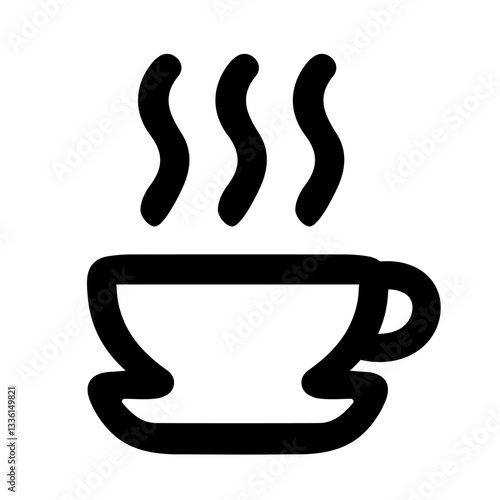 Hot coffee, hot tea icon in SVG with transparent background