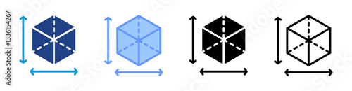 Spatial icon set multiple style collection