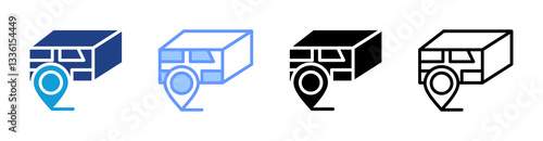 Spatial Mapping icon set multiple style collection