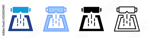 Spatial Computing Platform icon set multiple style collection