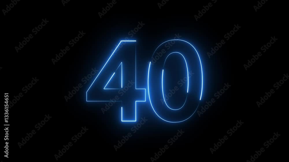 The neon 40 text icon showcases bold, glowing letters with a vibrant, electrifying effect, offering a sleek, modern design that captures attention with its luminous, dynamic style. The neon 40 text icon showcases bold, glowing letters with a vibrant, electrifying effect, offering a sleek, modern design that captures attention with its luminous, dynamic style.