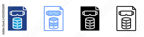 Spatial Query Lenguange icon set multiple style collection