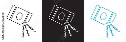 Packet soluble powder icon . Vector illustration. isolated on white and black background. EPS 10