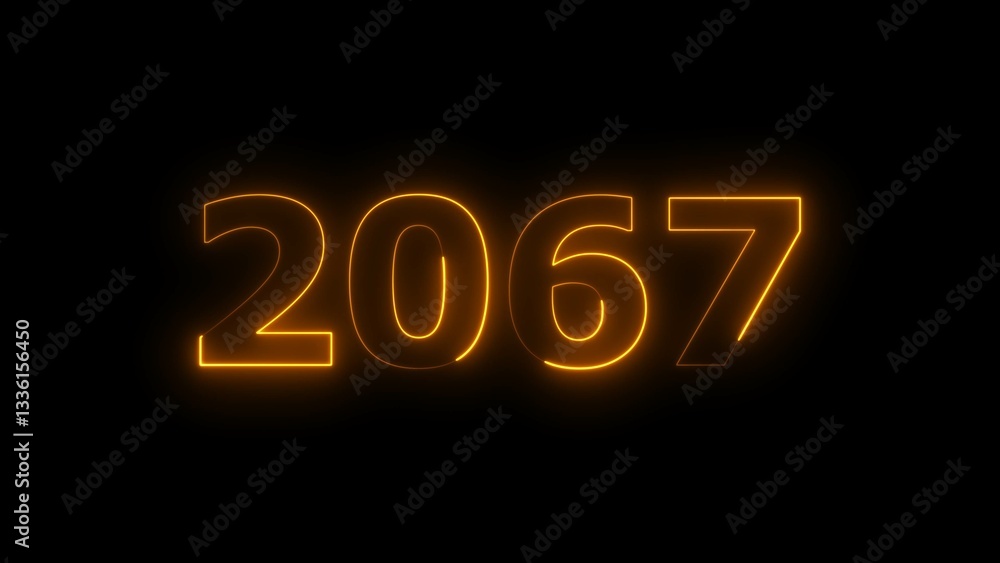 2067 Sal neon text background, Glowing neon business number illustration. 2067 Sal neon text background, Glowing neon business number illustration.