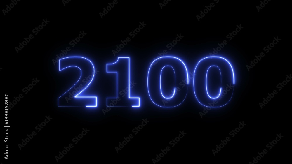 2100 Sal neon text background, Glowing neon business number illustration. 2100 Sal neon text background, Glowing neon business number illustration.