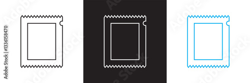 Packet soluble powder icon . Vector illustration. isolated on white and black background. EPS 10