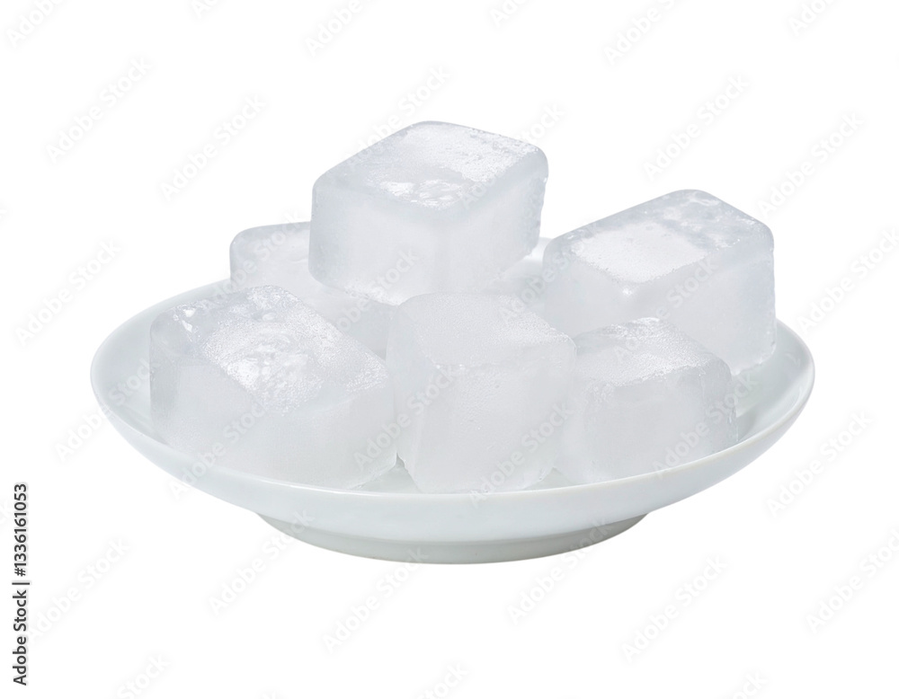 ice cubes on a white background ice cubes on a white background