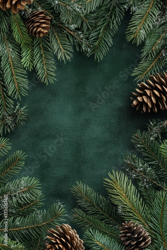 Wallpaper Mural Festive Evergreen Frame Torontodigital.ca